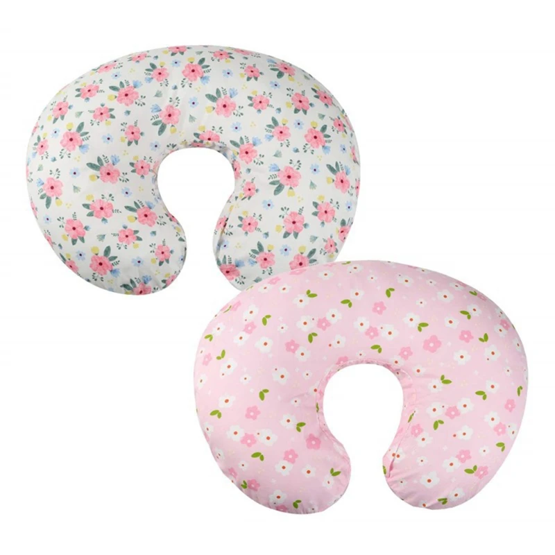 

2 Pcs Newborn Baby Nursing Pillowcase Maternity U-Shaped Breastfeeding Pillow Case Infant Cotton Feeding Milk Cushion Cover
