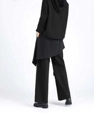 

Pants Women Fall 2020 loose leg pants original design saggy pants dark overalls slacks