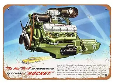 

Rustic Rocket Engine Vintage Look Metal Sign Farmhouse Decor Sign