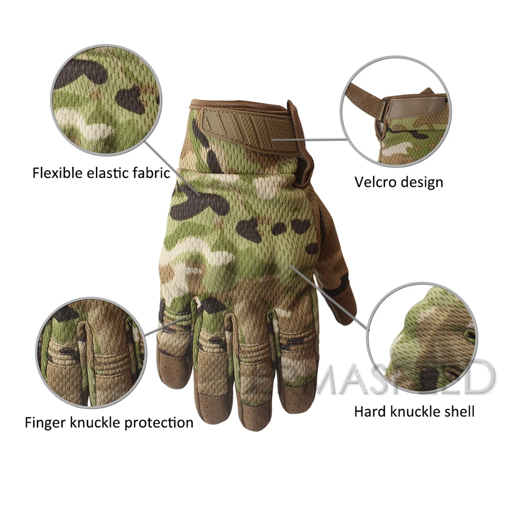 Пара мотоциклетных перчаток зимние тактические камуфляжные перчатки для гонок