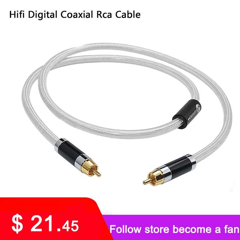 

Цифровой коаксиальный аудио-видео кабель ATAUDIO Hifi Rca Hi-end, медь и серебро, RCA-RCA, штекер, аудиокабель