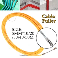 5mm 10m 50m yellow cable puller fish tape cable fiberglass fish tape reel puller fiberglass conduit accessories metal wall wire