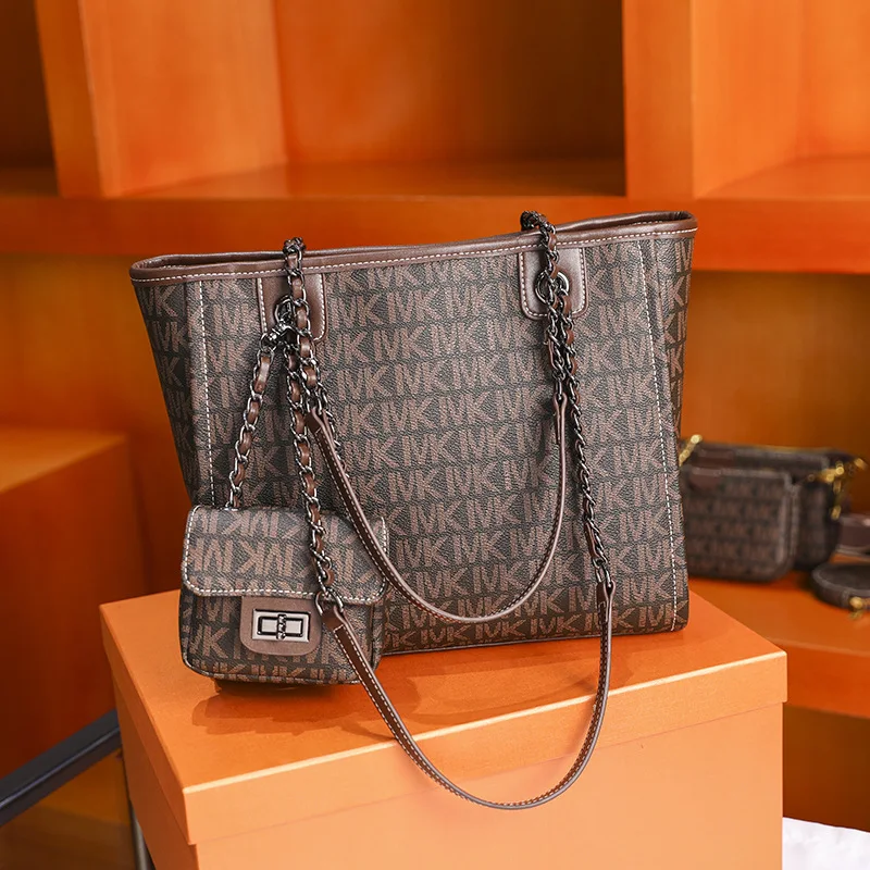 

Luxury Women's Handbag 2021 Fashion 2 In 1 Brand Wallet Single Shoulder Leather Large Capacity Tote Bag Sac De Luxe Femme Cc Gg