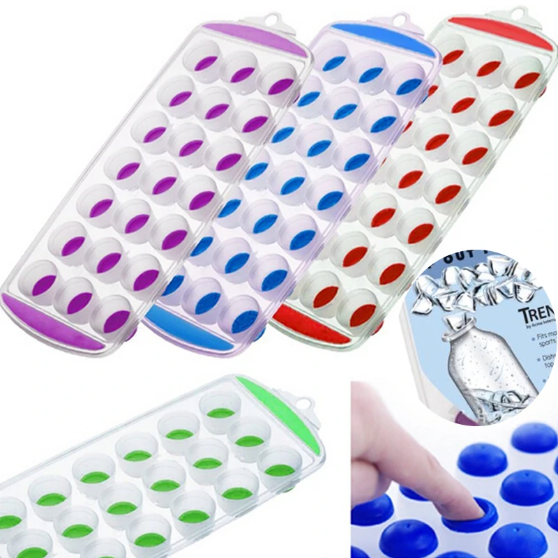 

3D Ice Cube Tray Mold Round Ball Pattern Holes Silicone Plastic Chocolate Mold Maker Bar Party Moulds 21 Gravity