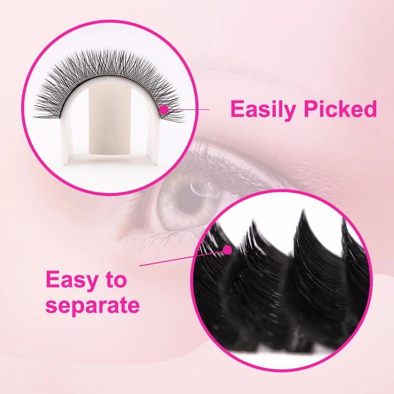 DORADOSUN 1 фото 12 ряд отдельных ресниц Ресницы 8-12 мм Камелия мягкие натуральные