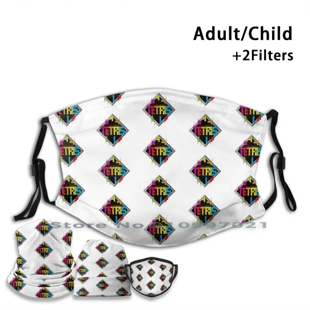 

Tetris Non-Disposable Mouth Face Mask Pm2.5 Filters For Child Adult Tetris Game Classic Arcadian Pieces Square Pixel Movement