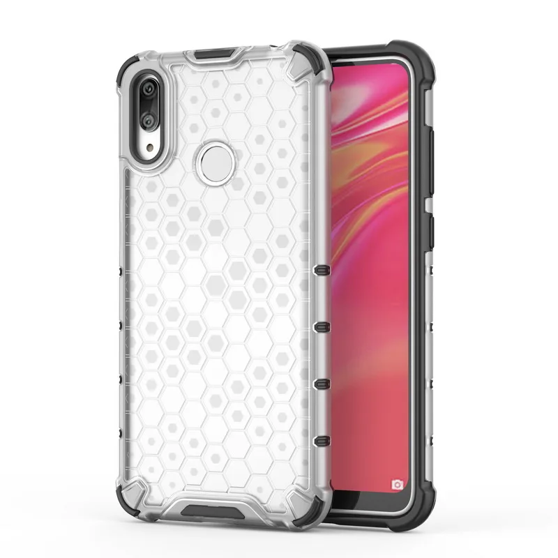 Transparent Гибридный чехол из ТПУ+ ПК для huawei Nova 5 Pro P30 Lite mate 20 Honor 20 V20 8X Y7 Prime Y9 Y6 Чехол сотовый прозрачный чехол - Цвет: Transparent