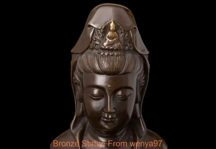 Скульптура в стиле АР-деко авалокитесвара Гуаньинь кваньинь Будда держит вазу