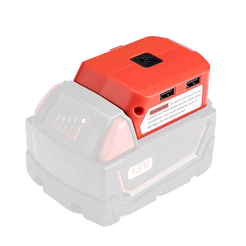 

Durable Battery Adapter Holder Dock with LED Light Compatible with 18V Tools Battery Holders Power Source Supply