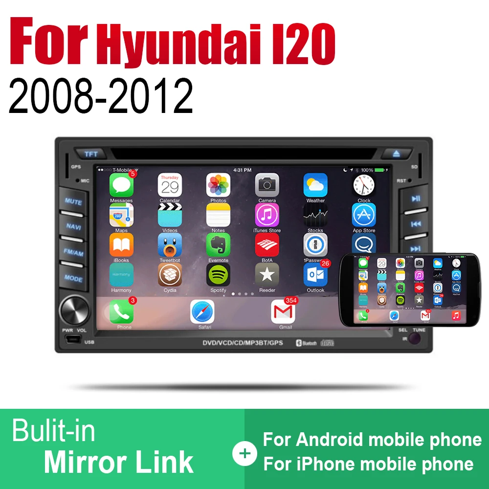Автомобильный радиоприемник ZaiXi Android стерео DVD GPS навигация для Hyundai I20 2008 ~ 2012 Bt Wi Fi