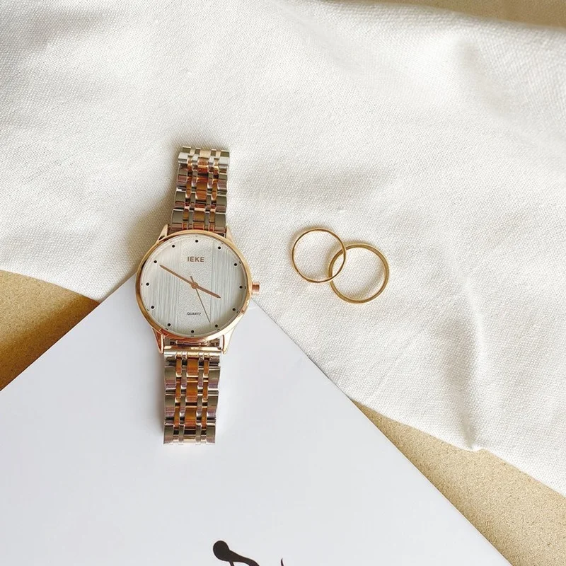 7Rings Trendy Style Minimal Elegant Watch For Woman Circular Simple Chic Niche Alloy Quartz Fashion Wristwatch For Female enlarge