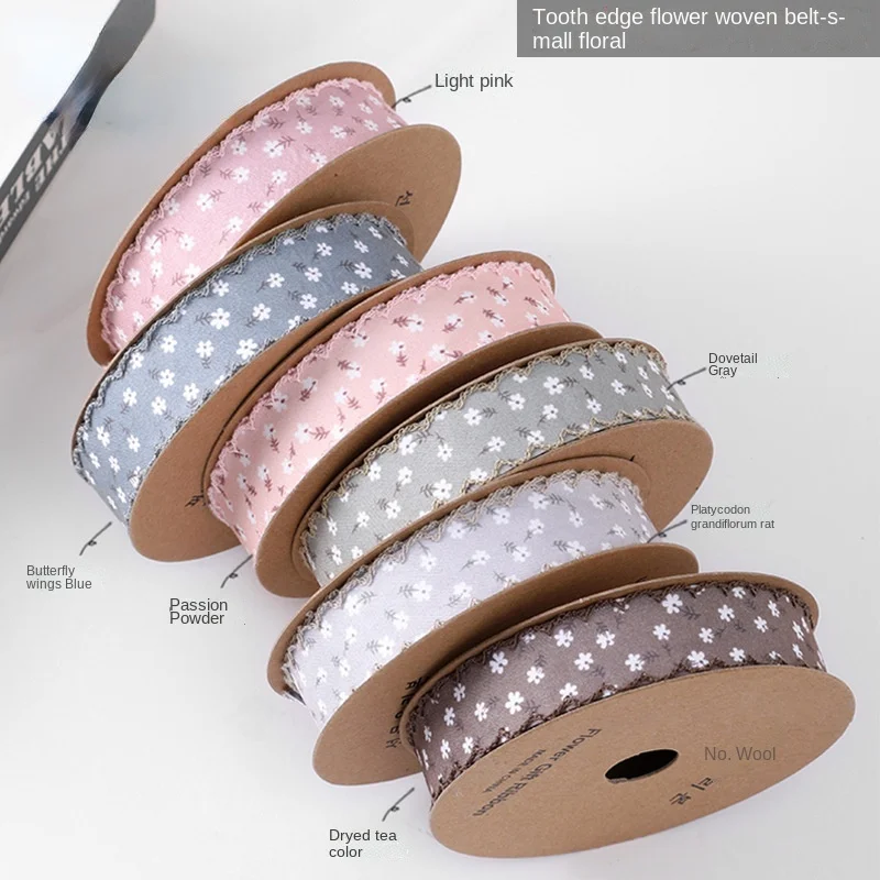 8 ярдов рулон зубчатой ткани летняя Цветочная лента цветочная упаковка украшение