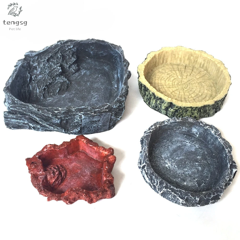 

Crawler Pet Feeder Bowl Basin Resin Non-toxic Food Water Pot Reptile Turtle Tortoise Scorpion Lizard Crabs Pets Supplies