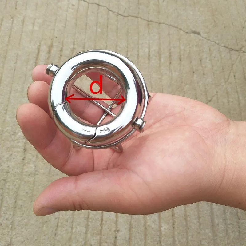 Мужской кулон из нержавеющей стали Мошонка кольцо с подшипником пустотелая