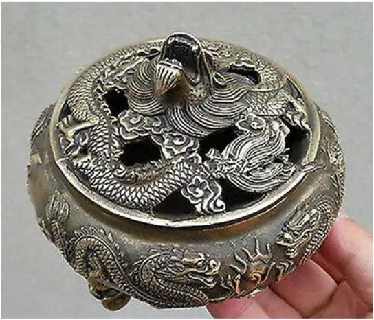 

Fashion Chinese Bronze Statue Dragon Collectibles Incense Burner /Censer Iiving Room Decoration Home Gift