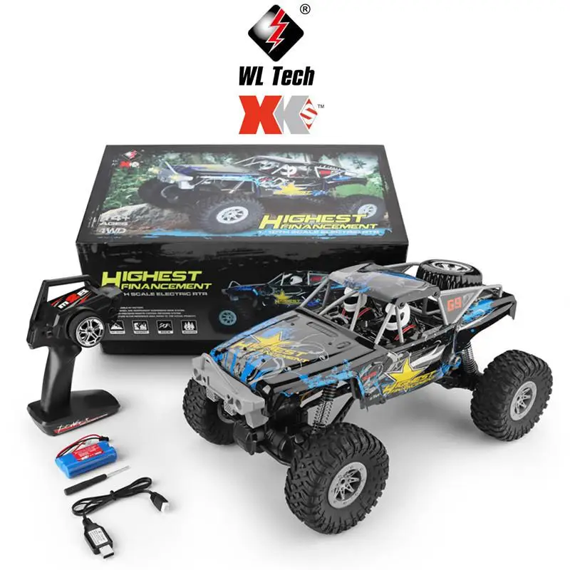 

Wltoys RC Cars 1/10 Climbing Car 4WD Motor RC Buggy Off Road 2.4G Car Remote Control Electric Car for Children Gifts Car Toys
