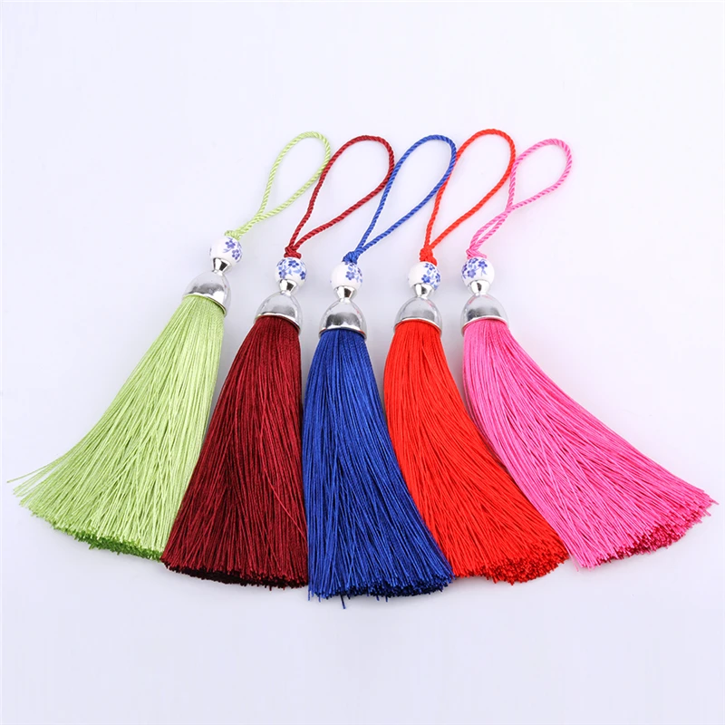 10 шт./упак. 24 см Сатиновые туфли с бахромой кисточками щетка веревочная Петля