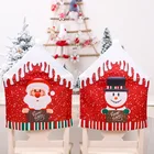 Рождественский подарок в виде стола с Сантой, искусственное украшение для дома, новый год 2022, Рождественский чехол для винной бутылки, рождественский подарок