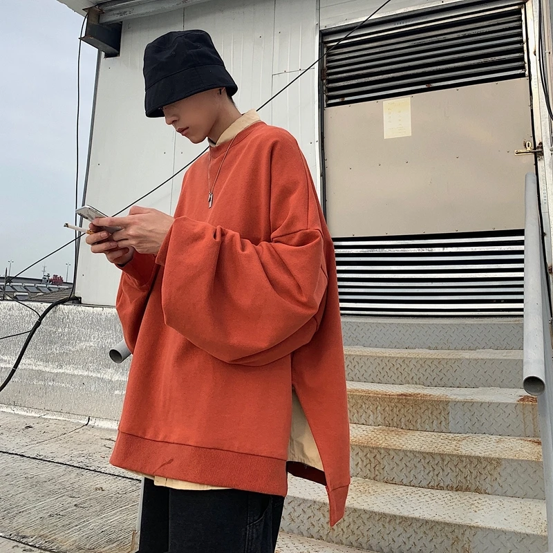 Весна Осень 2019 новая модель Однотонный свитер с длинными рукавами в Корейском