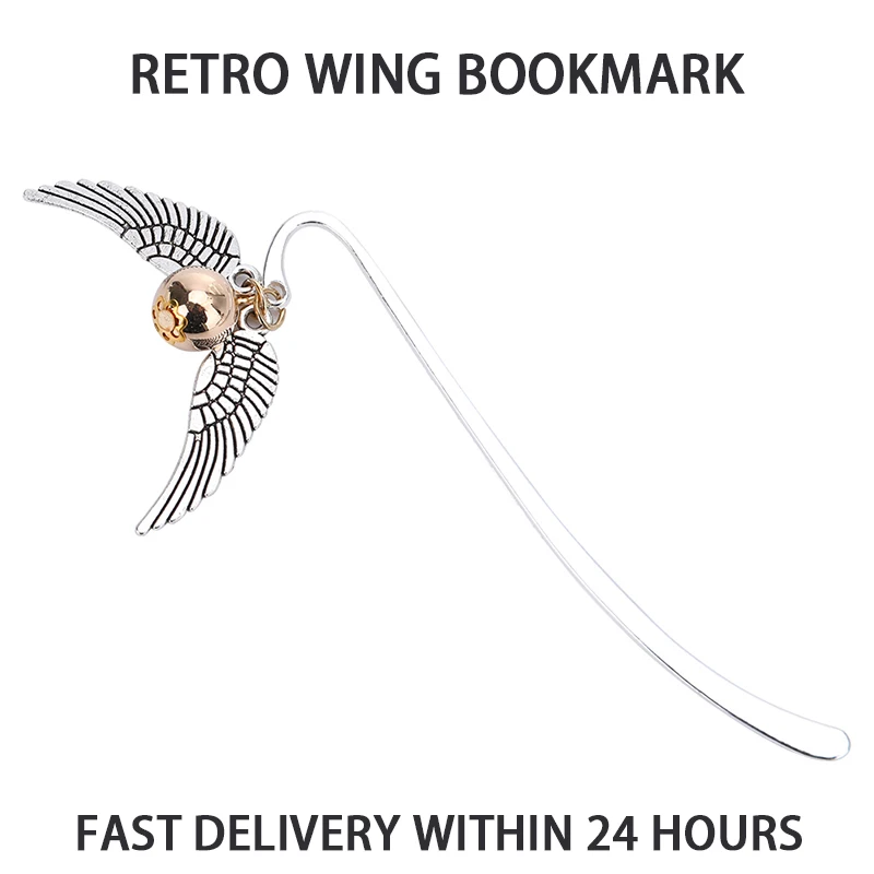 

Stationery Bookmarks For books Retro Wing Snitch Metal Bookmark Binder Index Divider Reader Book Mark Office For School 2020