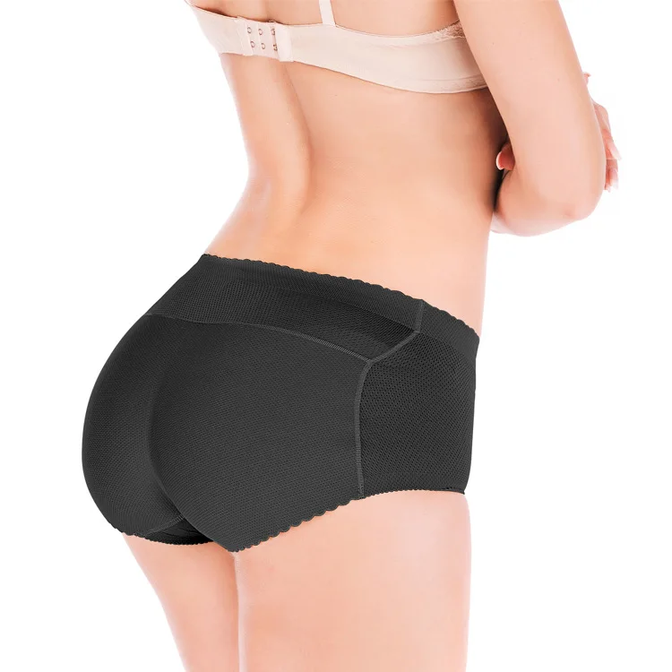 Sexy Women Mid-rise Sponge pad Enhancers Fake Ass Panty Hip Butt Lifter Underwear Bottom Push Up Panties Beathable Panty Shorts