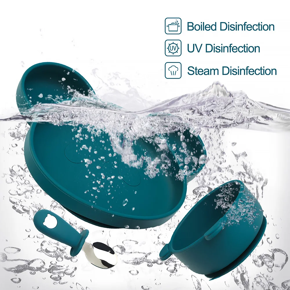 TYRY.HU 4 шт./компл. детская силиконовая посуда обеденные миски в форме мультяшной