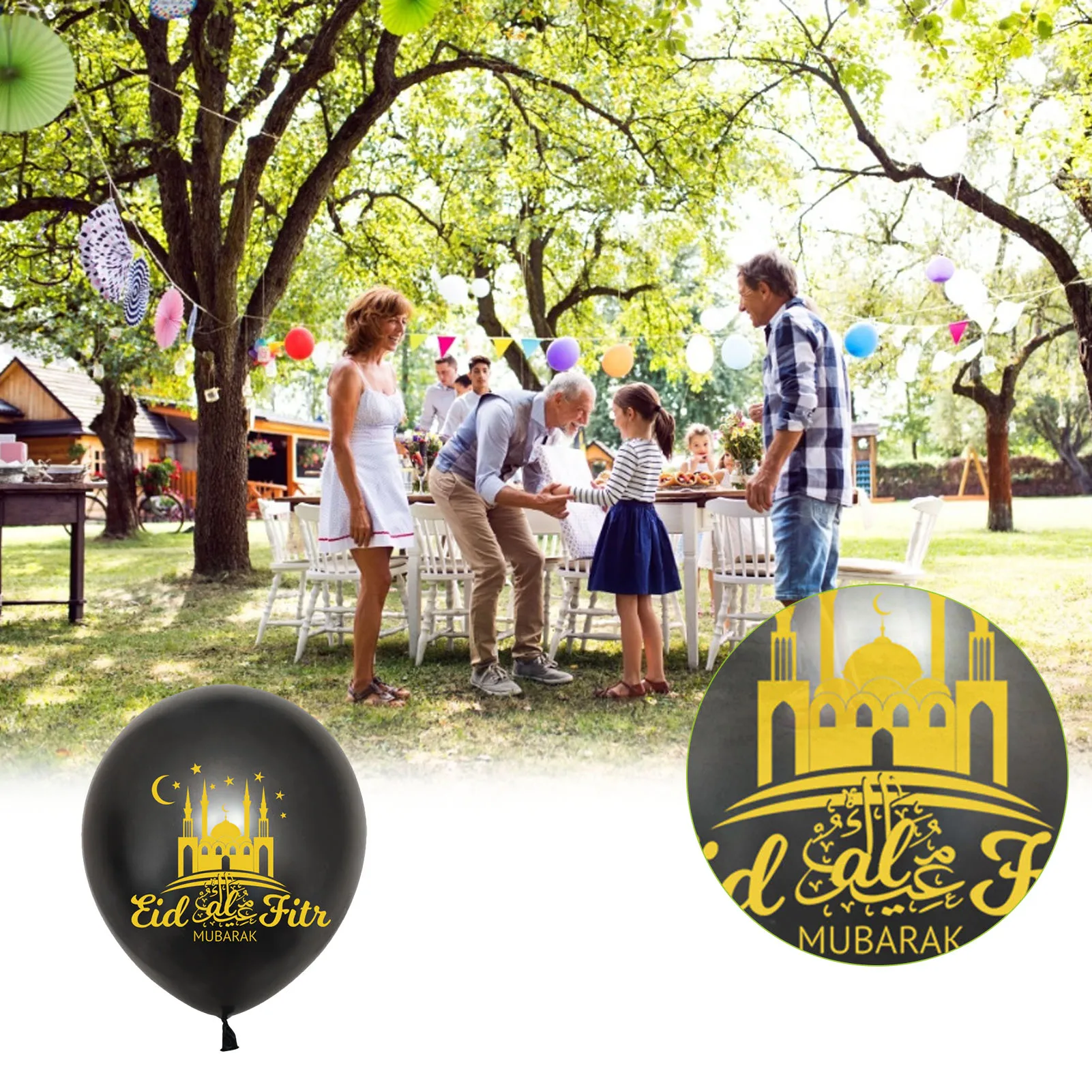 ИД Мубарак латексные воздушные шары декоративные надувные прозрачные узоры