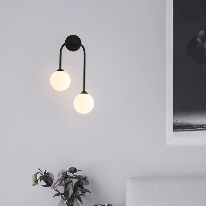 Nordic personality dining room wall lamp modern bedroom bedside creative simple living staircase aisle corridor |