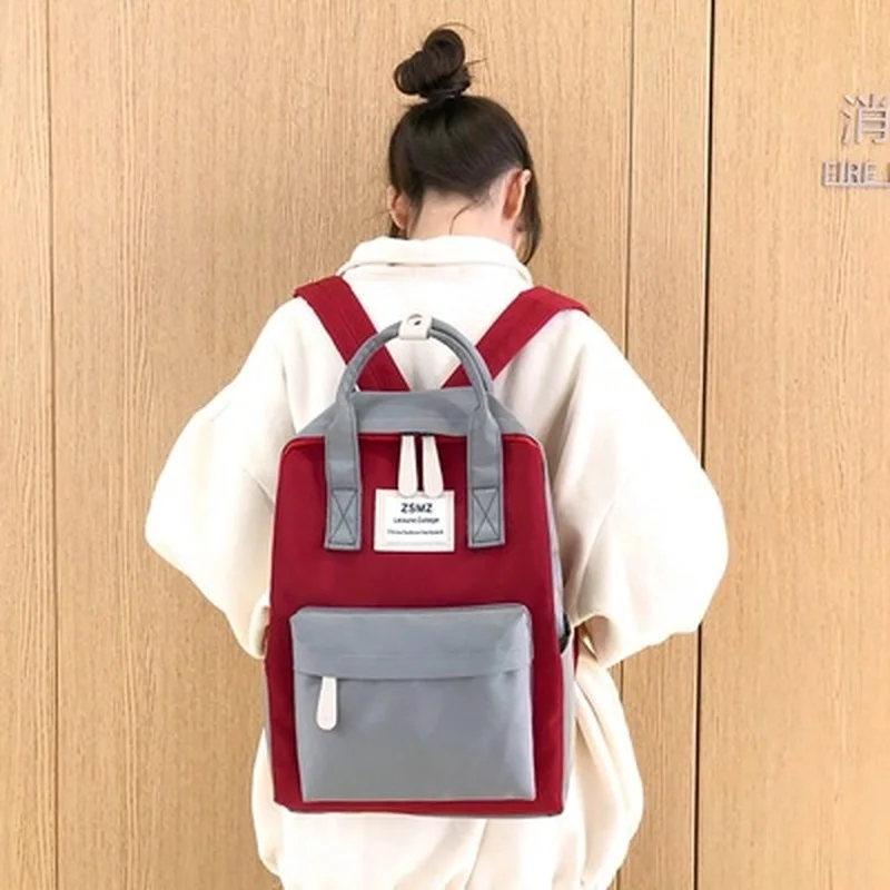 Многофункциональный молодежный рюкзак для женщин, модная сумка на плечо в Корейском стиле для ноутбука, школьные ранцы для девочек и мальчи...