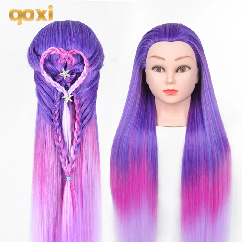 Голова-манекен Qoxi с 65 см волосами для плетения волос голова-манекен куклы