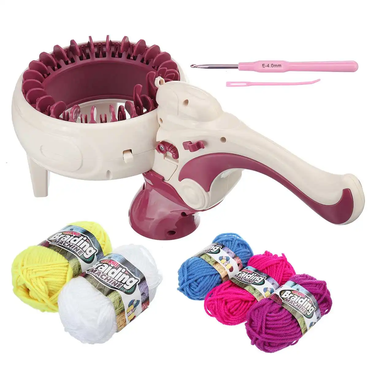 

24 Needles Handmade Wool Knitting Machine Cylinder Wool Loom Hand-knitted Sweater Hat Scarf Socks Adult Kids Sewing Tool