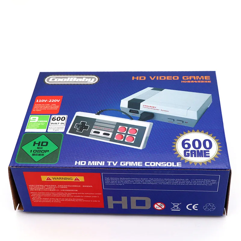 10 шт. HD Out Mini TV Ретро Классическая игровая консоль handhel с 600 различными встроенными
