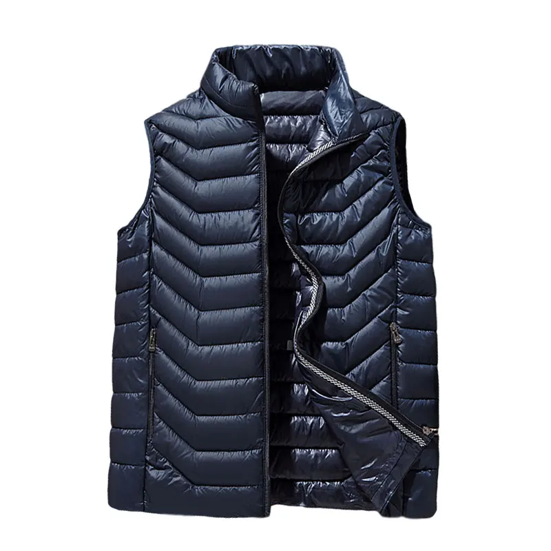 Жилет Lusumily Женский зимняя Ультралегкая куртка однотонный белый пуховик на