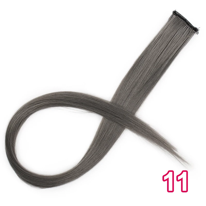 11 AISI HAIR Synthetic Long Single Clip In One Piece Hair Extensions Straight Hair Hairpiece For Women - Цвет: 11