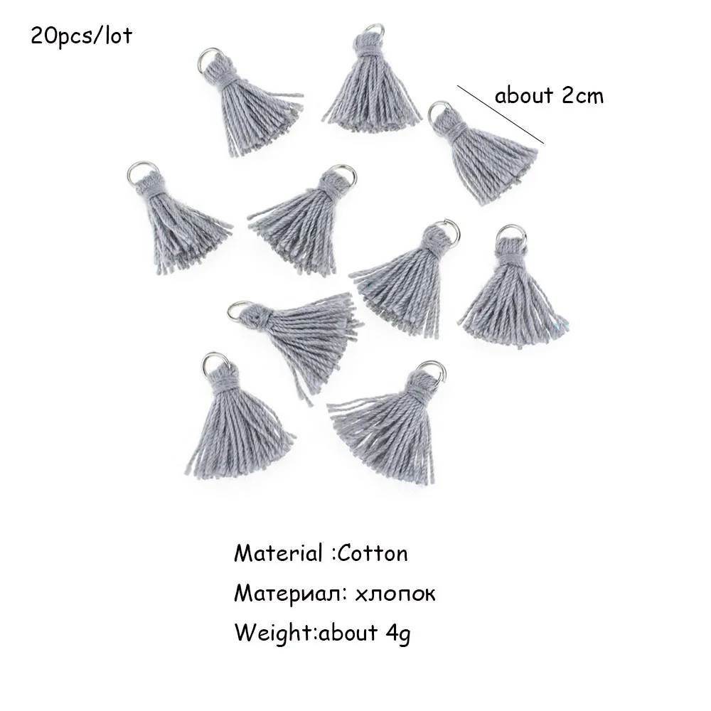 20 шт./лот Разноцветные Мини Подвески ручной работы с кисточками для изготовления
