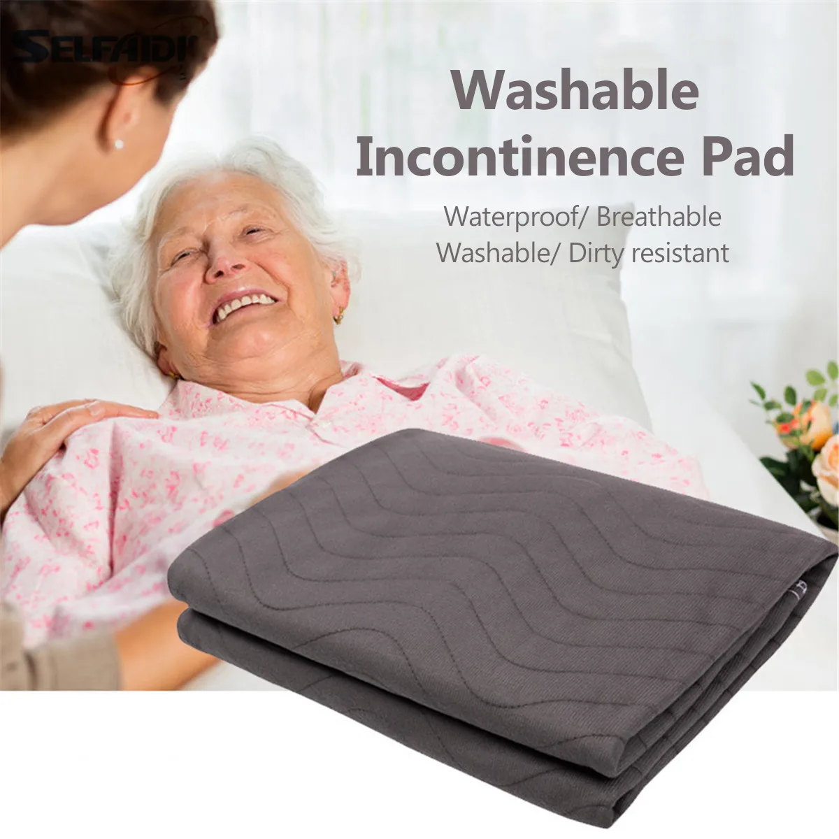 45*60cm Reusable Washable Incontinence Bed Pad Urine Mat Absorbent Wetting Sheet Protector Dry Nursing | Красота и здоровье