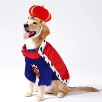 king pet costume party christmas jumpsuit coat for dogs hat winter royal hoodies hooded queen cloak cat new year chihuahua