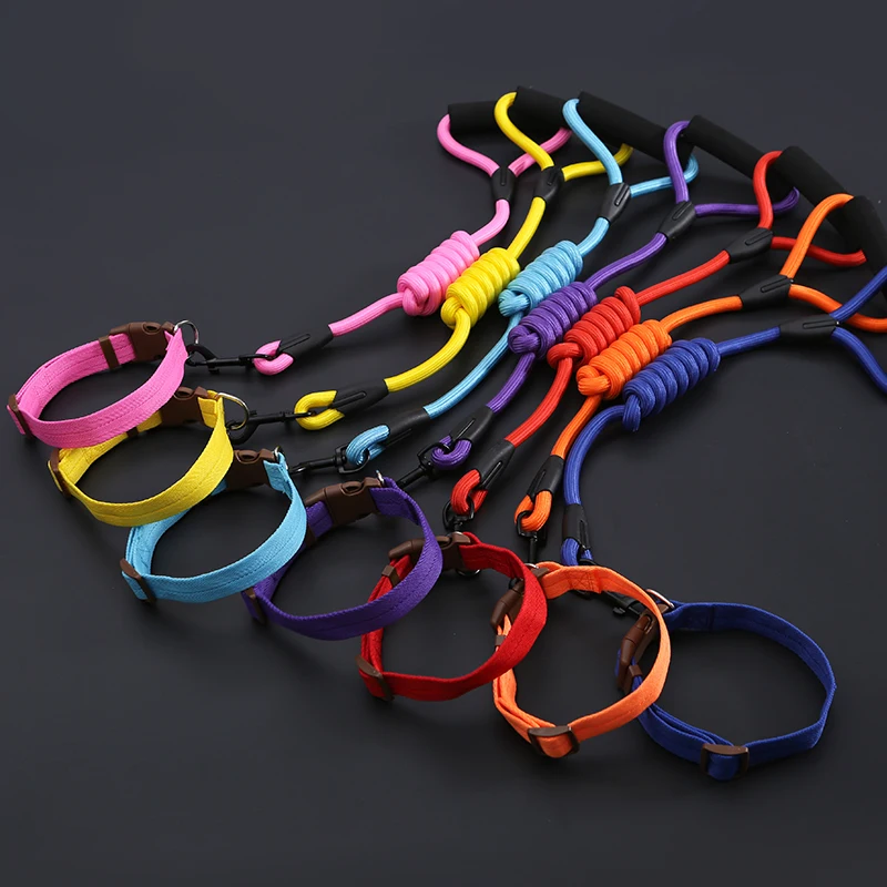 Собачий поводок с ремешком и ошейником 3 комплекта товары для домашних животных