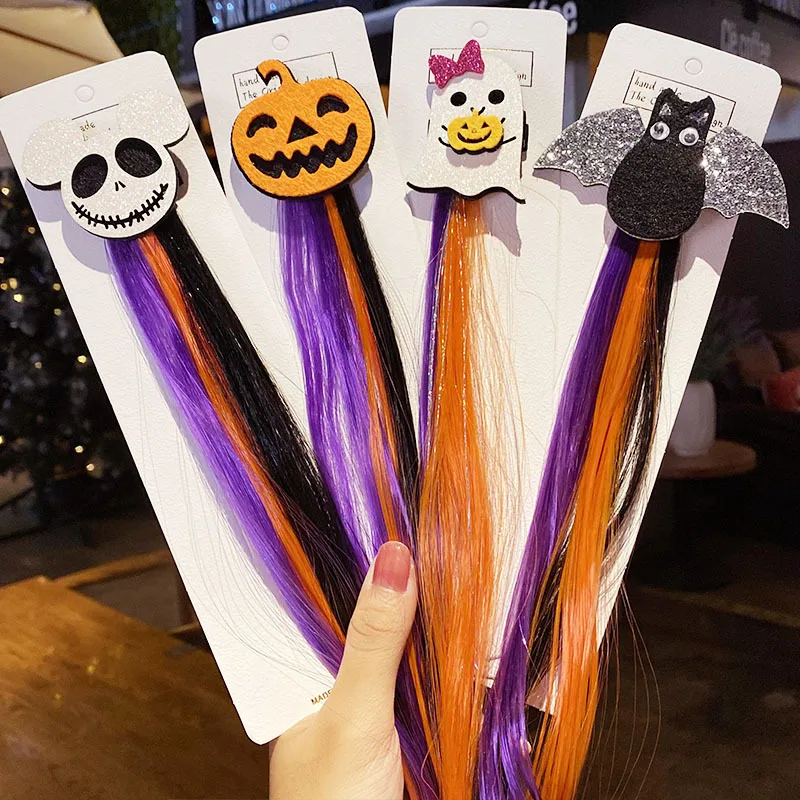 

Girls Cute Halloween Gifts Cartoon Ghost Hairpins Funny Headband Colorful Hair Ornament Clips Kids Fashion Hair Accessories