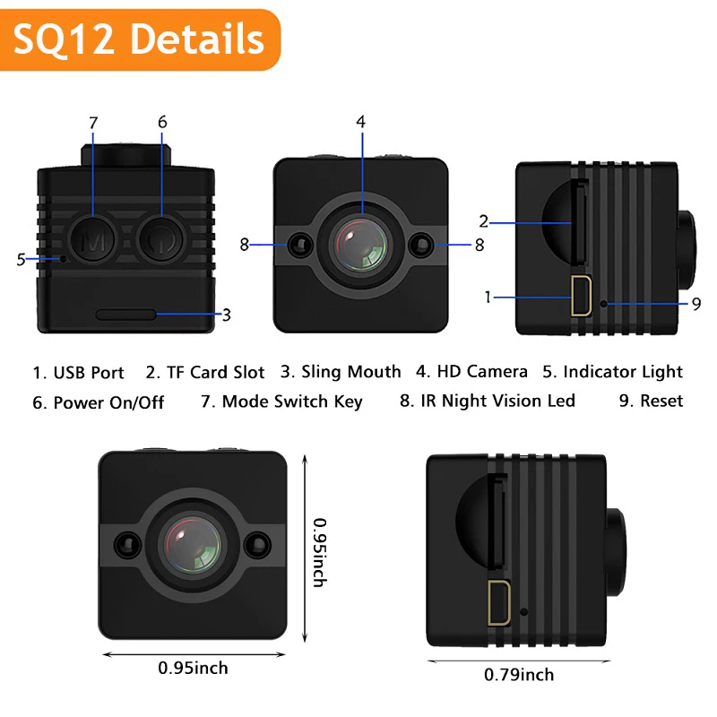 Оригинальная мини DV камера SQ11 SQ12 Camaras Wi-Fi SQ13 Espia Full HD ночное видение видео диктофон
