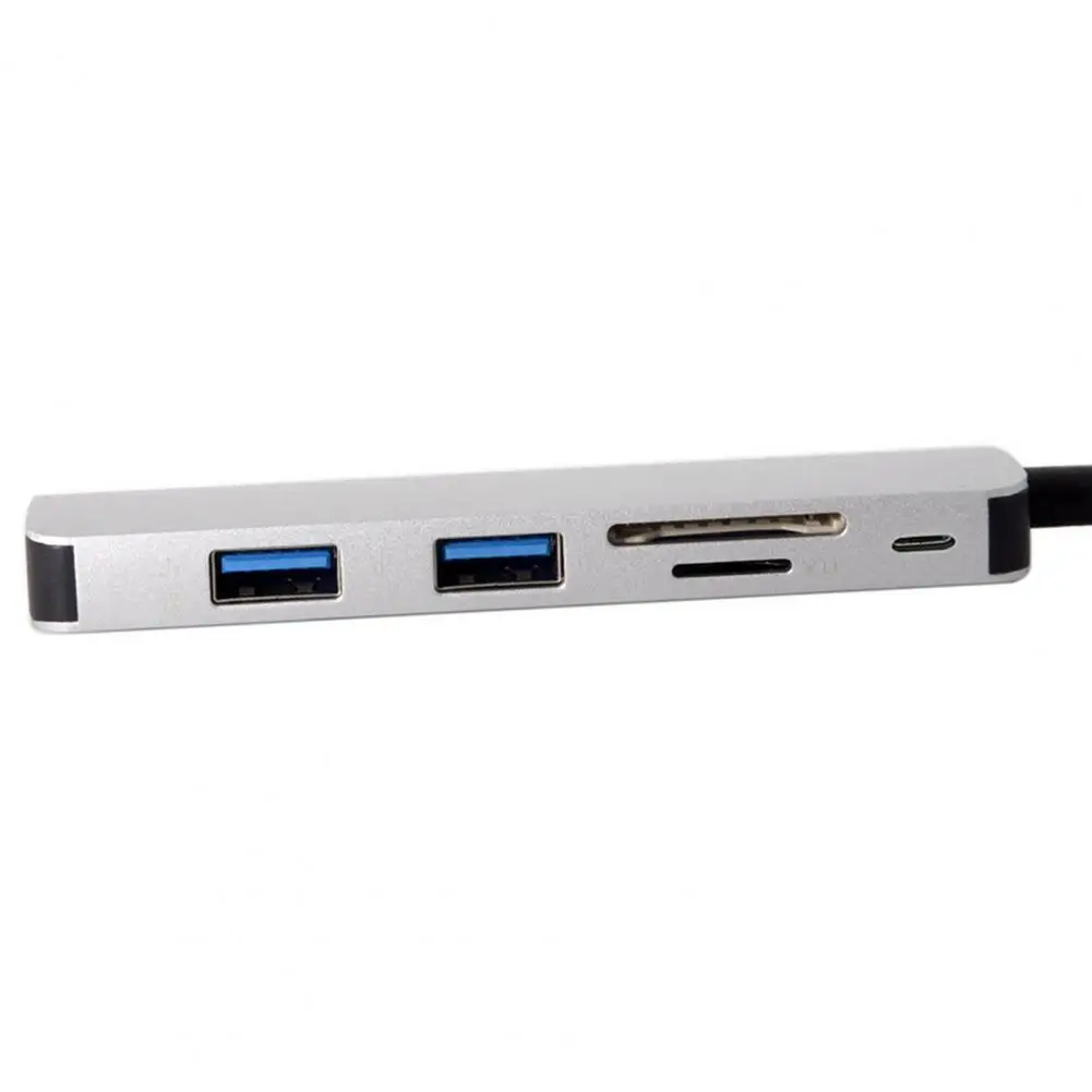 

6 in1 Type C Hub Mini Size USB Type C 3.0 to 4K HDMI RJ45 PD USB 3.0 OTG Adapter USB C Dock for Mac-Book Air Pro 2020 PC USB HUB