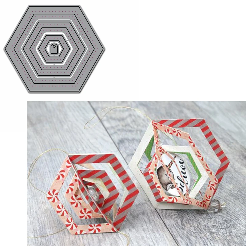 Шестигранные нахлест рамки металлические режущие штампы трафареты шестигранные