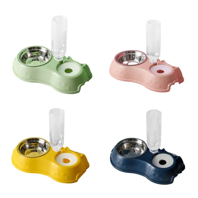 

Automatic Dog Cat Bowl Water Dispenser Water Storage Pet Dog Cat Food Bowl Food Container with Waterer Pet Waterer Feeder
