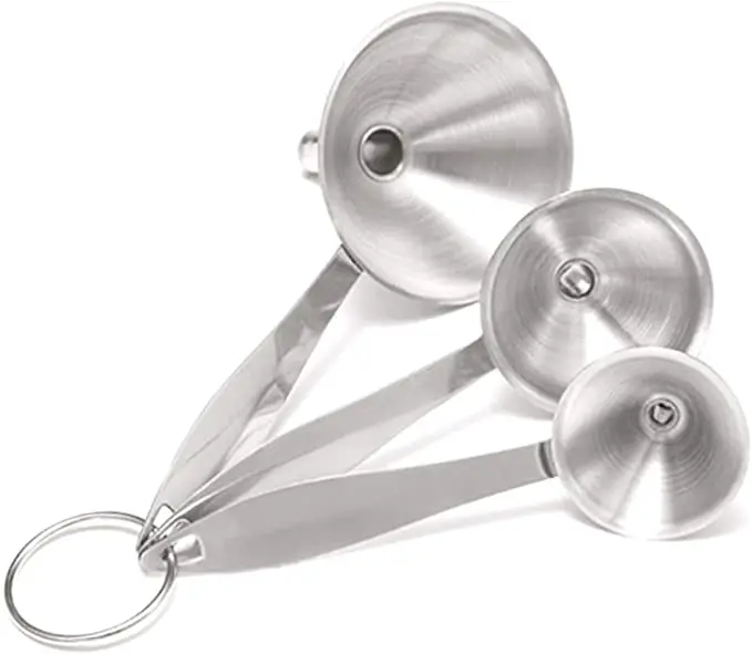 3 в 1 Нержавеющая сталь воронки для заполнения бутылок маленькая металлическая