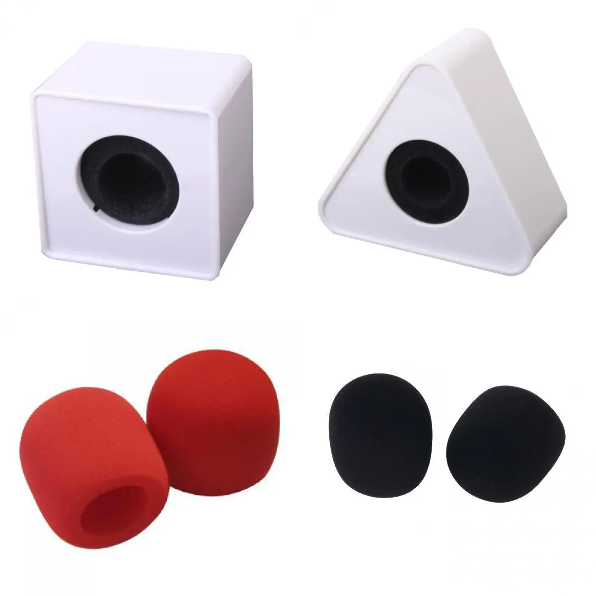 2 шт. ABS микрофон для ТВ интервью логотип флаг станция + пары микрофона пены