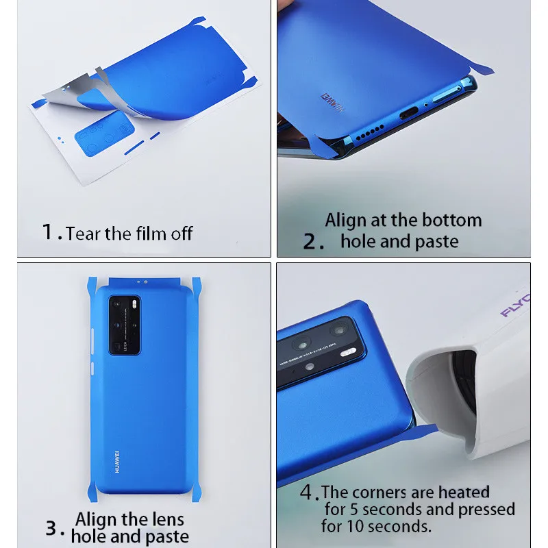 

Luxury Shiny Color Back Film For Iphone X XS XR 11 12 Pro Max Mini 8 7 6 Plus Shiny Protective film Scratch Proof film Cover