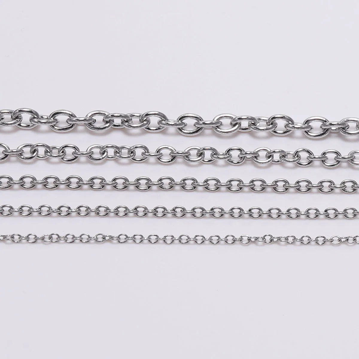 

5M/lots 1.2 1.6 2mm Stainless Steel Chain Necklace Bulk Link Chains For Necklaces Jewelry Making Findings Accessories Supplies