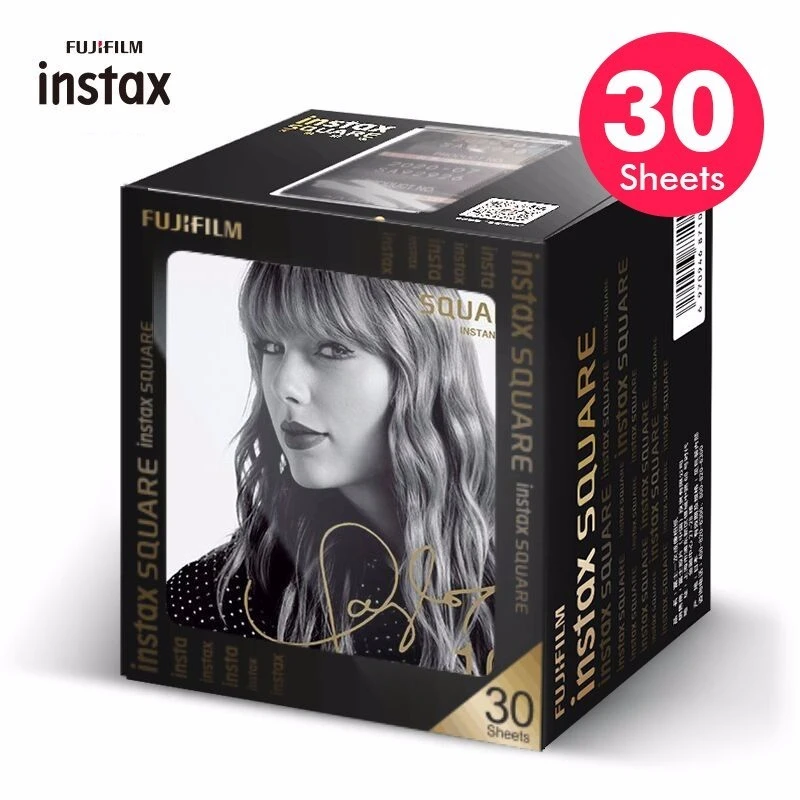 Taylor 30 Оригинальная Fujifilm Instax квадратная мгновенная белая пленка 10 до 100 листов для Fuji SQ10 6 20 SP2 Гибридный формат камер - Цвет: Taylor 30