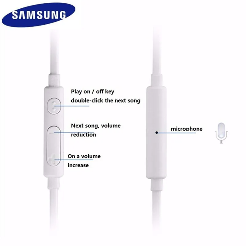 Новые оригинальные спортивные наушники вкладыши Samsung J5 с микрофоном и
