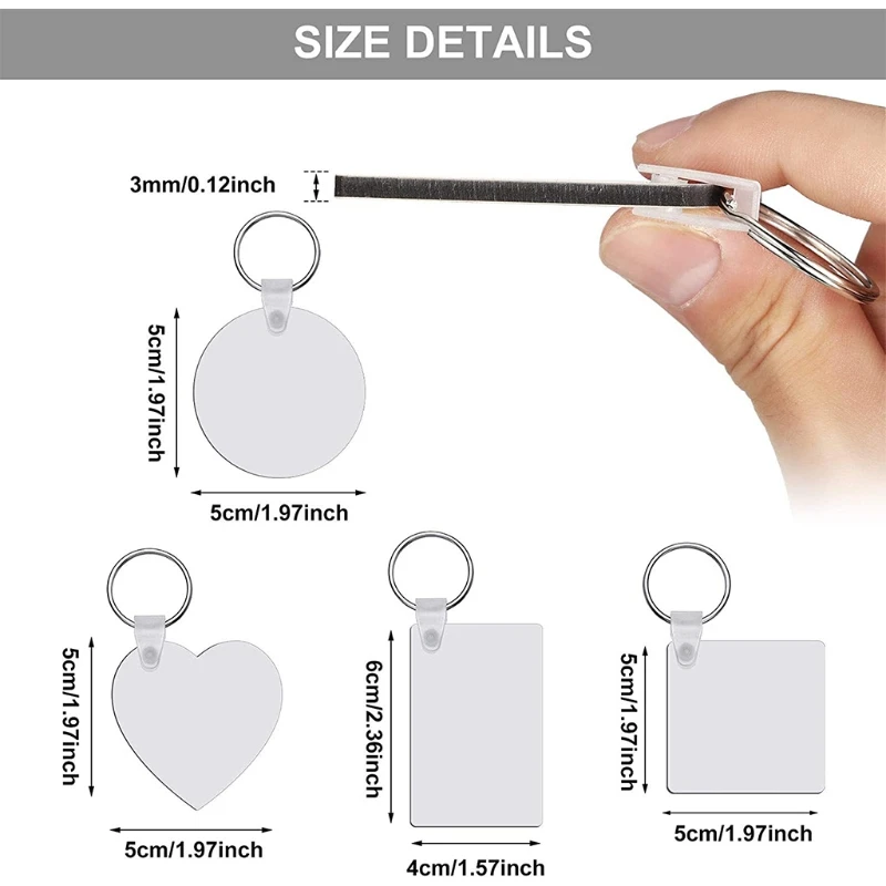 

Sublimation Blank Keychains+Colorful Leather Tassel Set Heat Transfer Key Chain 066C